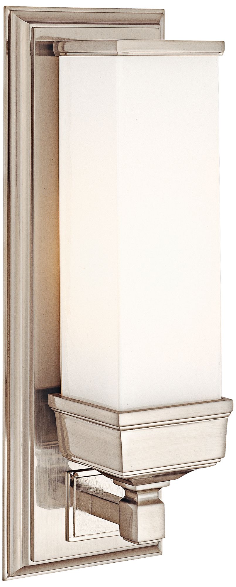 Everett Nickel 14 1/4" High Matte Opal Glass Wall Sconce
