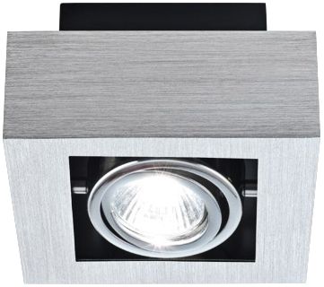 Eglo Loke Brushed Aluminum Square Track Light