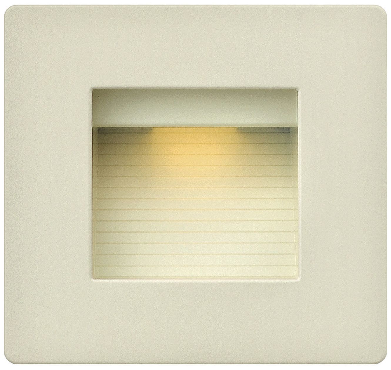 Hinkley Luna 4 1/2" Square Light Almond LED Step