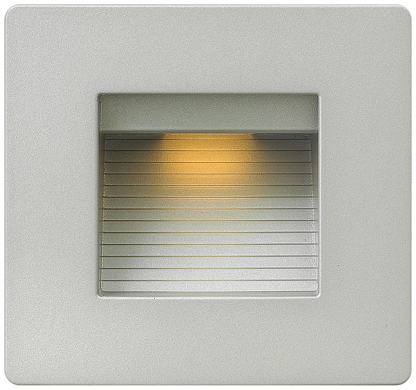 Hinkley Luna 4 1/2" Square Titanium LED Step Light