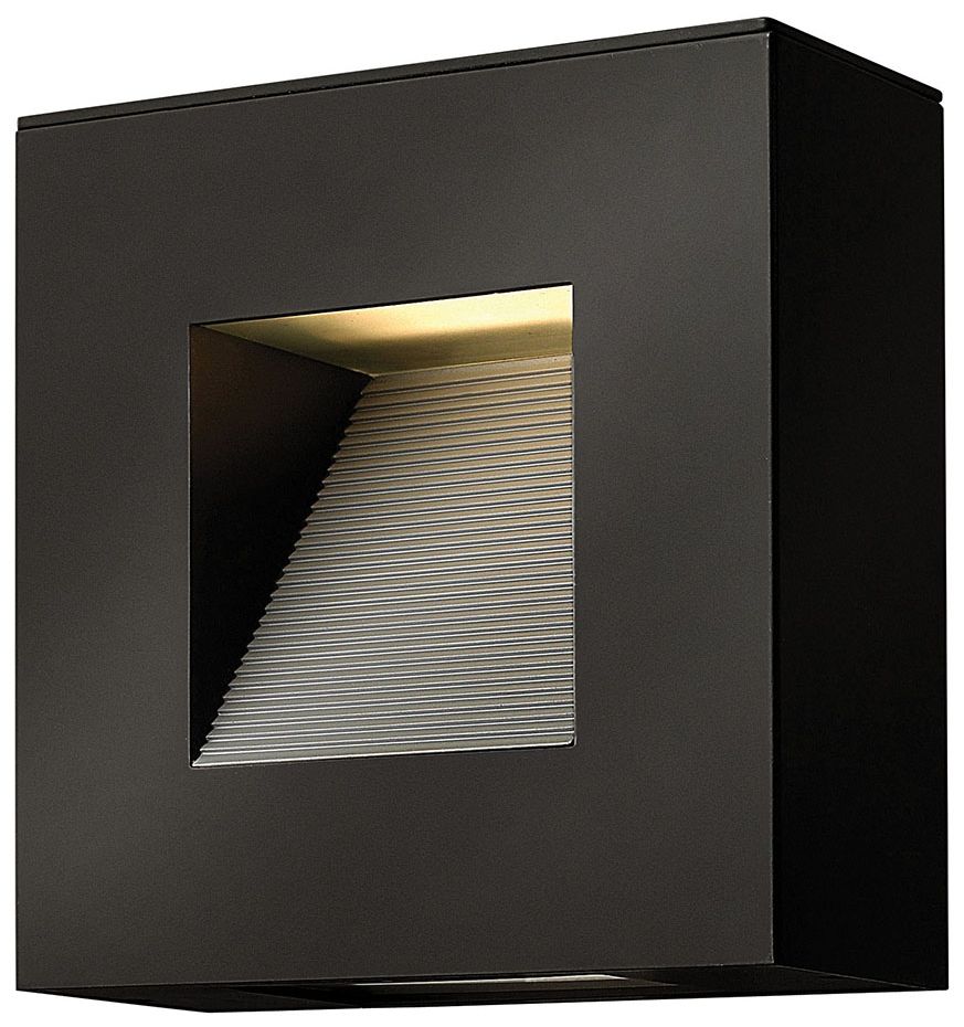 Hinkley Luna 9" Square Satin Black LED Outdoor Wall Light