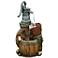 Kingsdowne 24" High Old Fashioned Water Pump Barrel Fountain