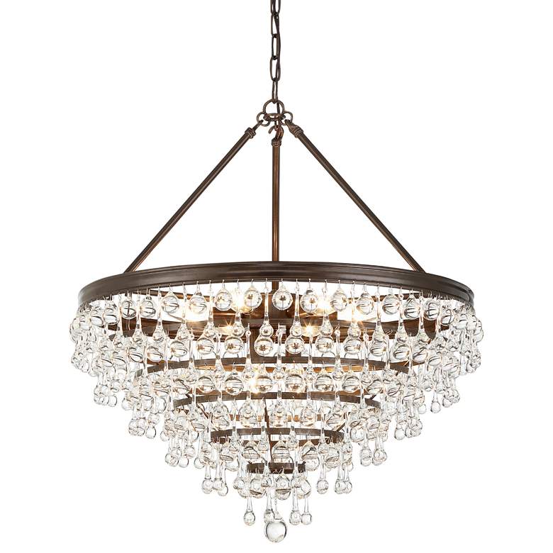 Image 2 Calypso 24" Wide Vibrant Bronze and Crystal Chandelier