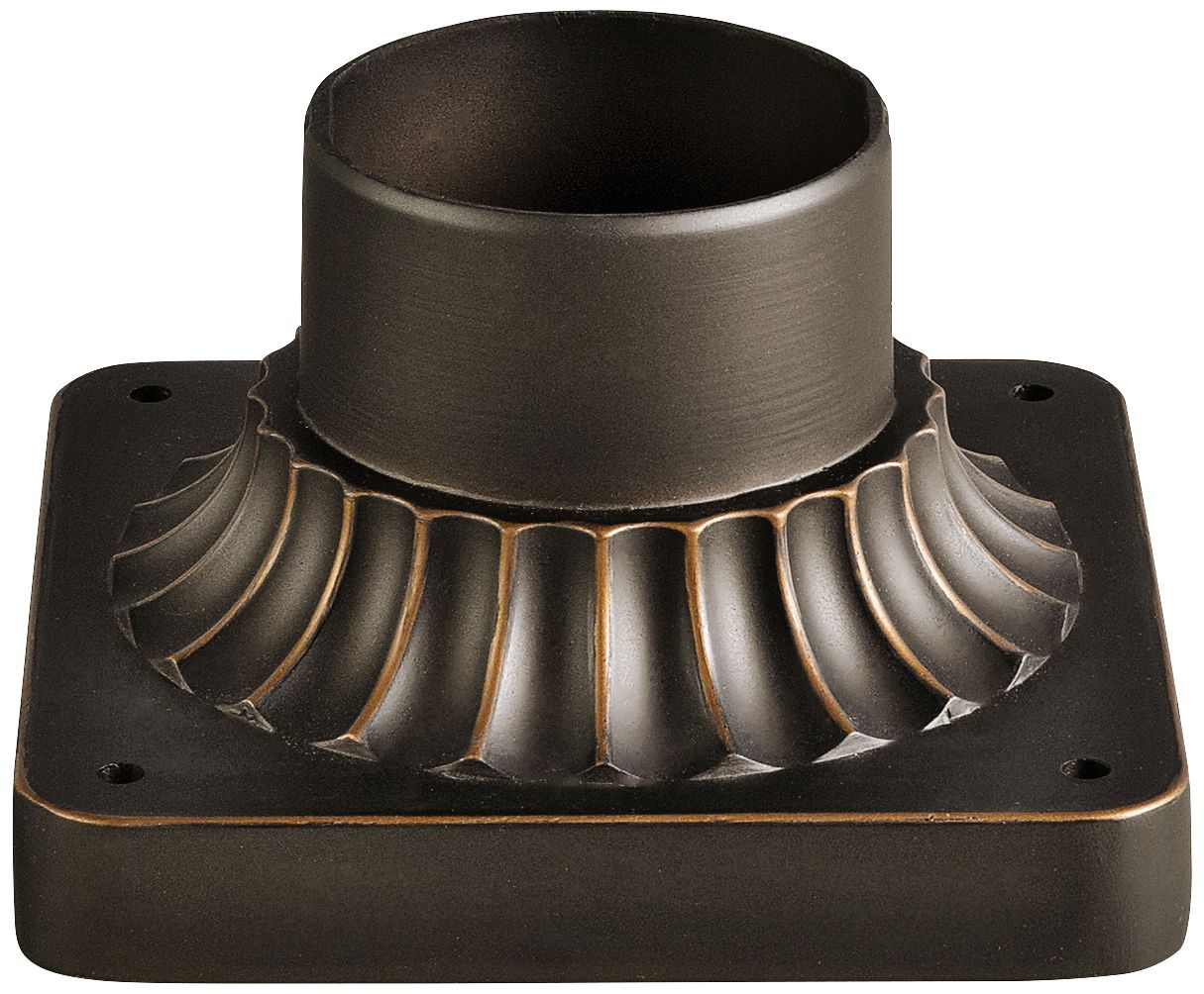 Rubbed Bronze Outdoor Lighting Post Mount Adapter 6F645 Lamps Plus