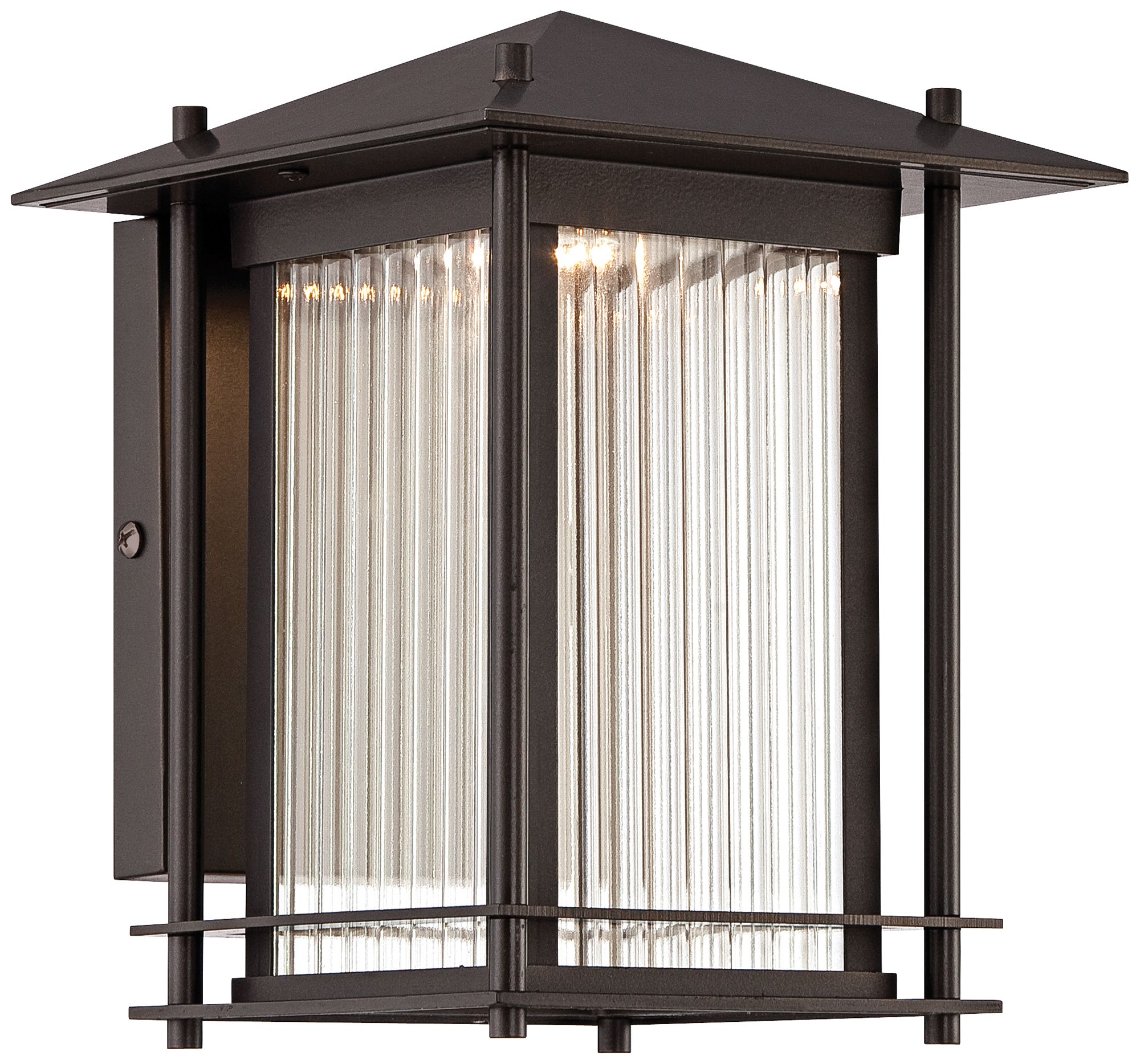 Hadley 9" High Burnished Bronze LED Outdoor Wall Light
