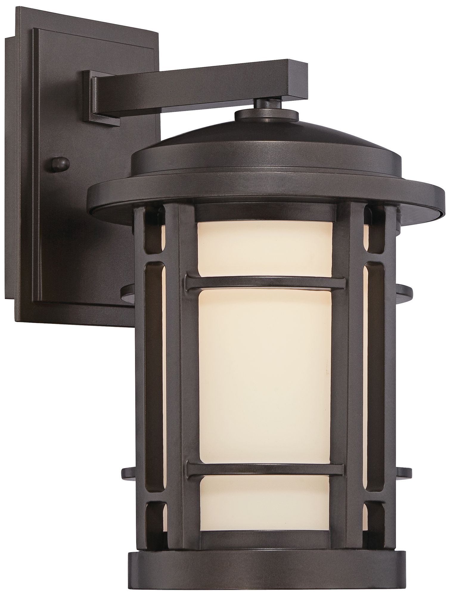 Barrister 14 1/2" High Bronze LED Outdoor Wall Light 6F837 Lamps Plus