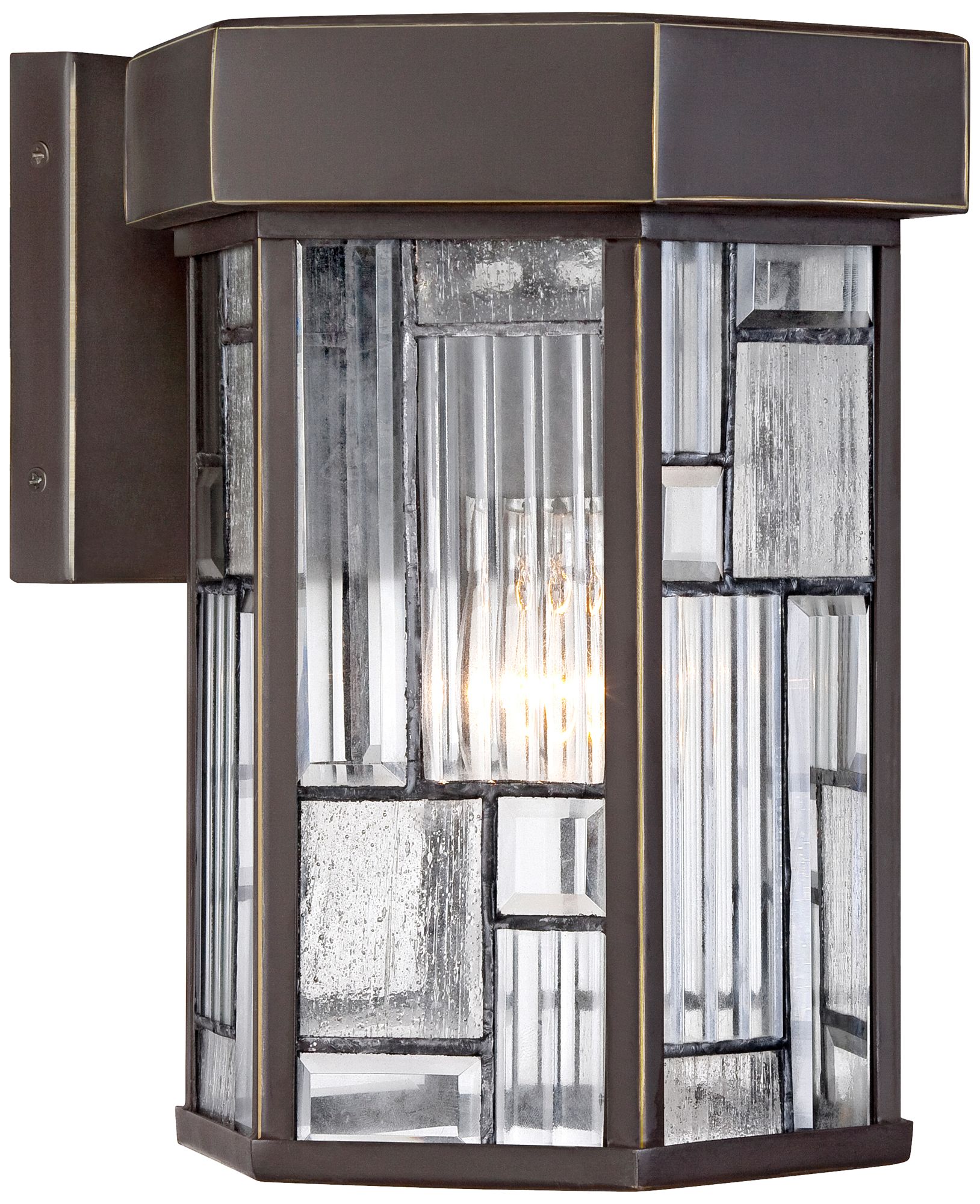 Kingsley 13 3/4" High Aged Bronze Patina Outdoor Wall Light 6F893