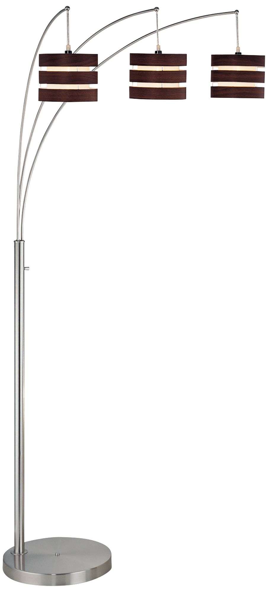 Lite Source Matia Polished Steel 3-Light Arc Floor Lamp