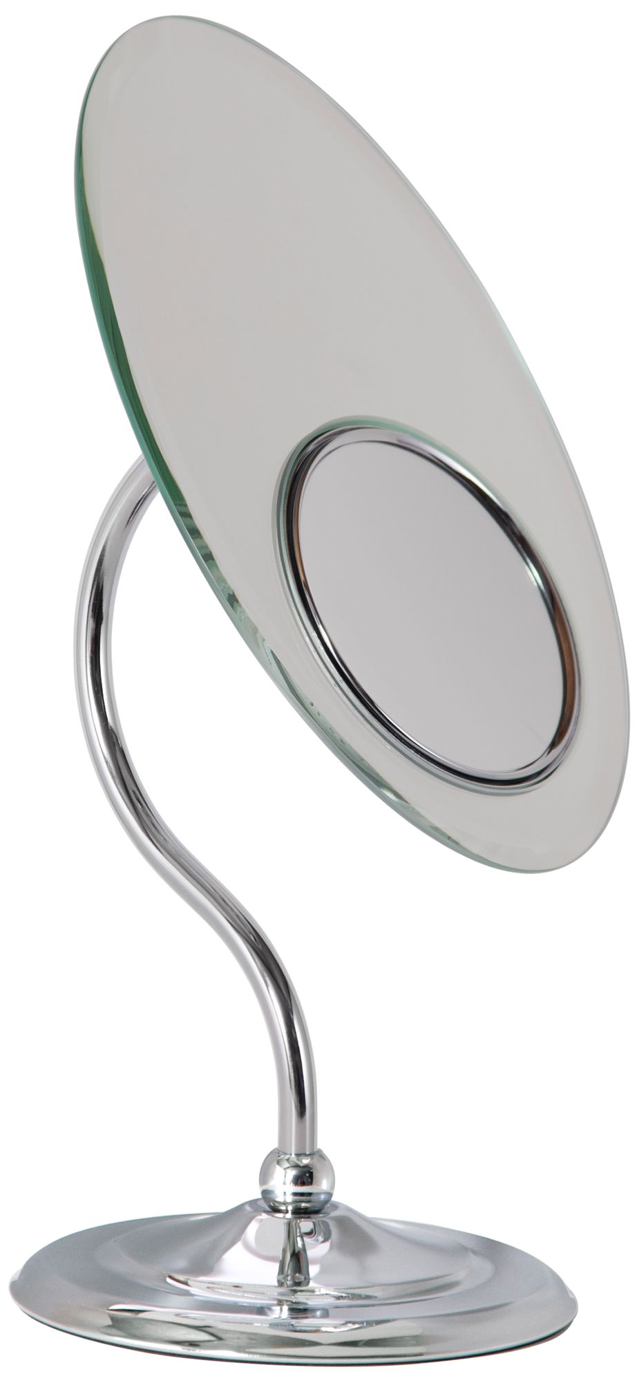 Chrome SNeck DualSided Magnified Makeup Mirror 6H256 Lamps Plus