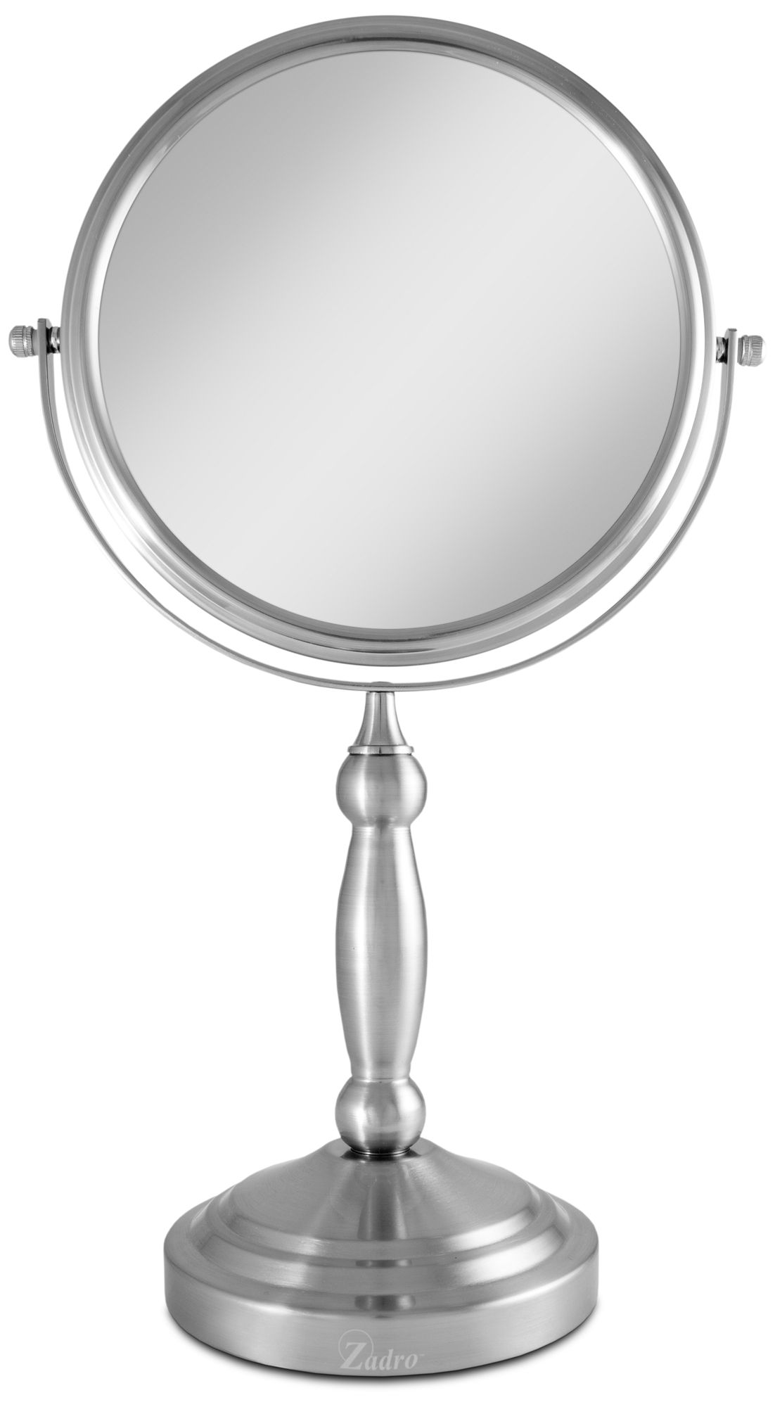 Satin Nickel Dual-Sided 10x Magnified Makeup Mirror