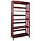 Tolton 60" High 4-Tier Cherry Red Mission Bookcase