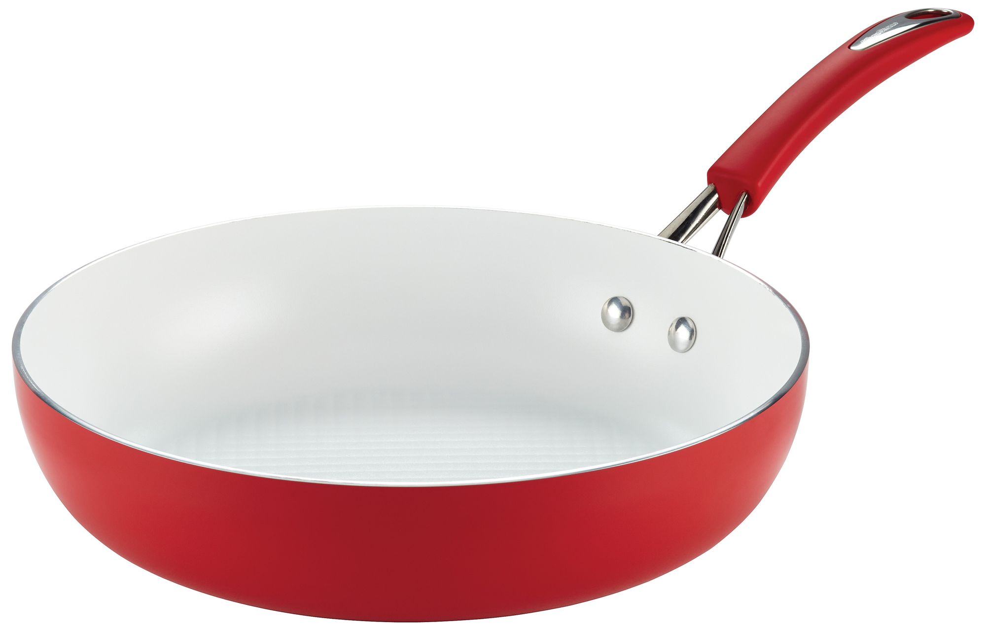SilverStone Chili Red Ceramic 12" Nonstick Deep Skillet