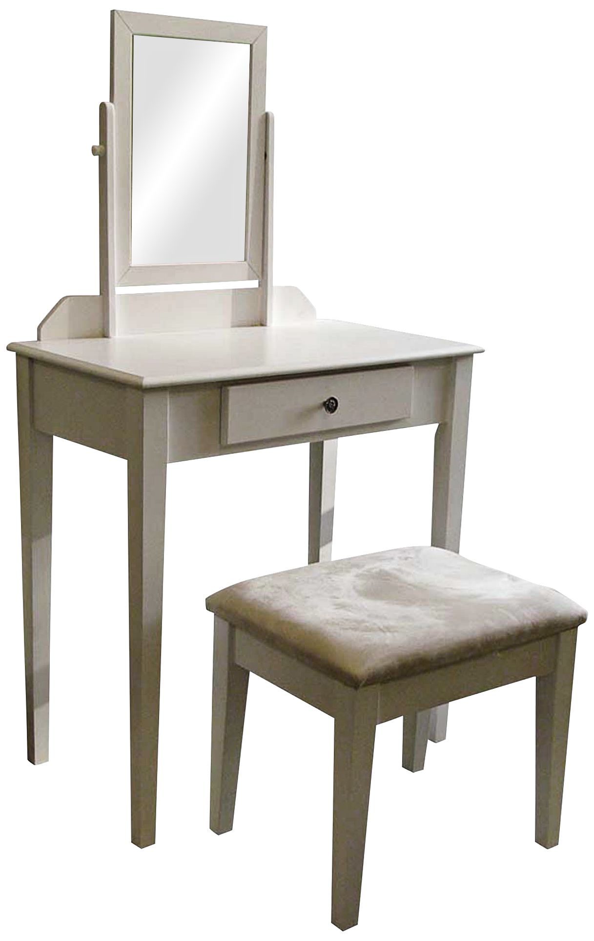 Watkins 28" Wide White Vanity Table 3-Piece Set