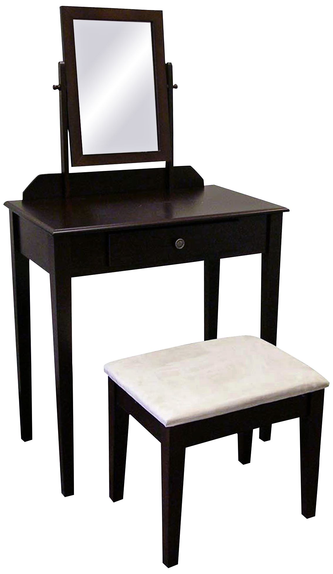 Watkins 28" Wide Espresso Vanity Table 3-Piece Set