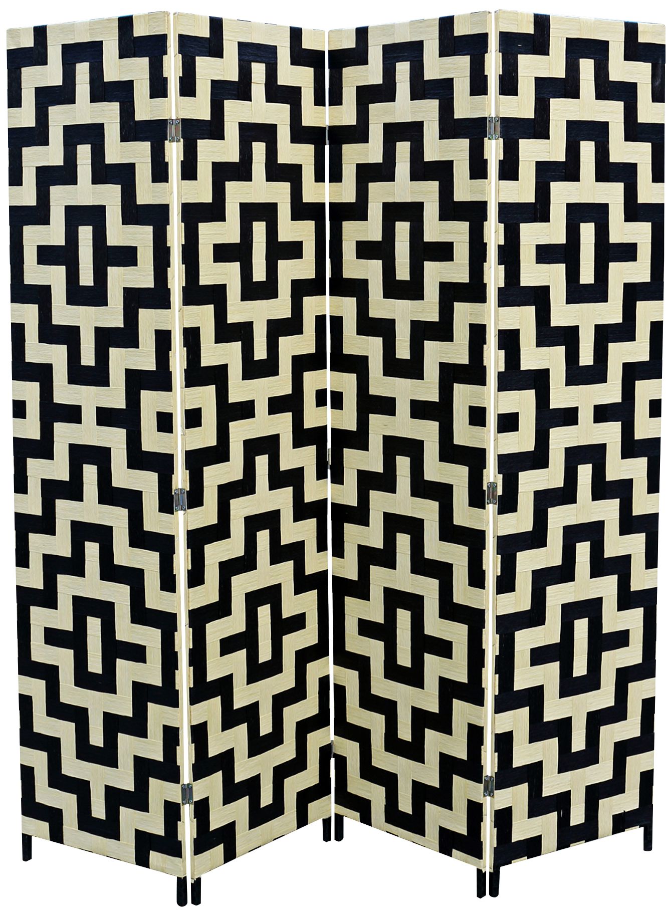 Anastasia 70 1/2" Wide Paper Weave 4-Panel Room Divider