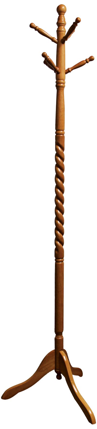 Riggio Twist 71 1/2" High Natural Oak Wood Coat Rack