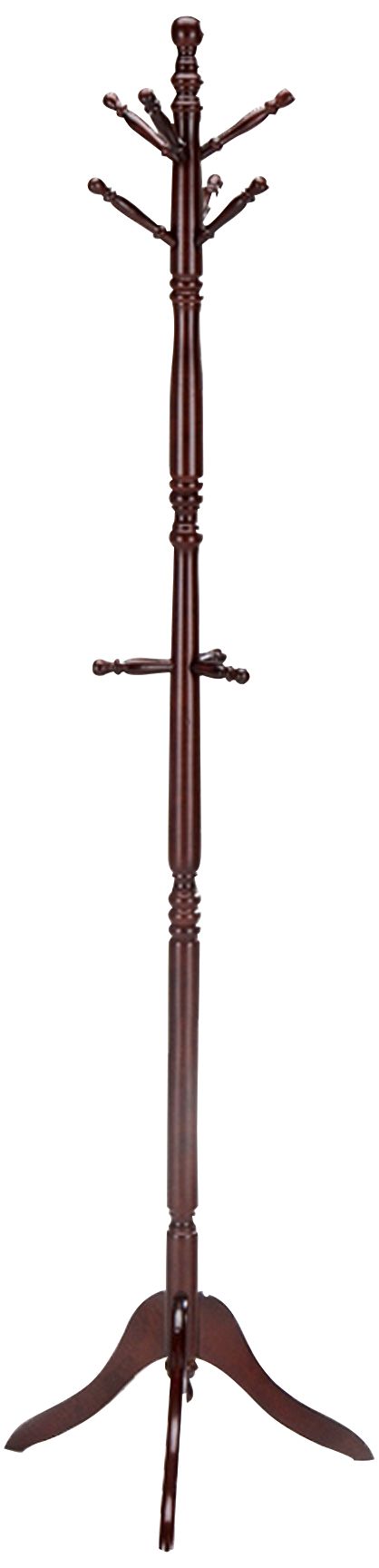 Riccio 71 1/2" High Cherry Finish Swiveling Coat Rack
