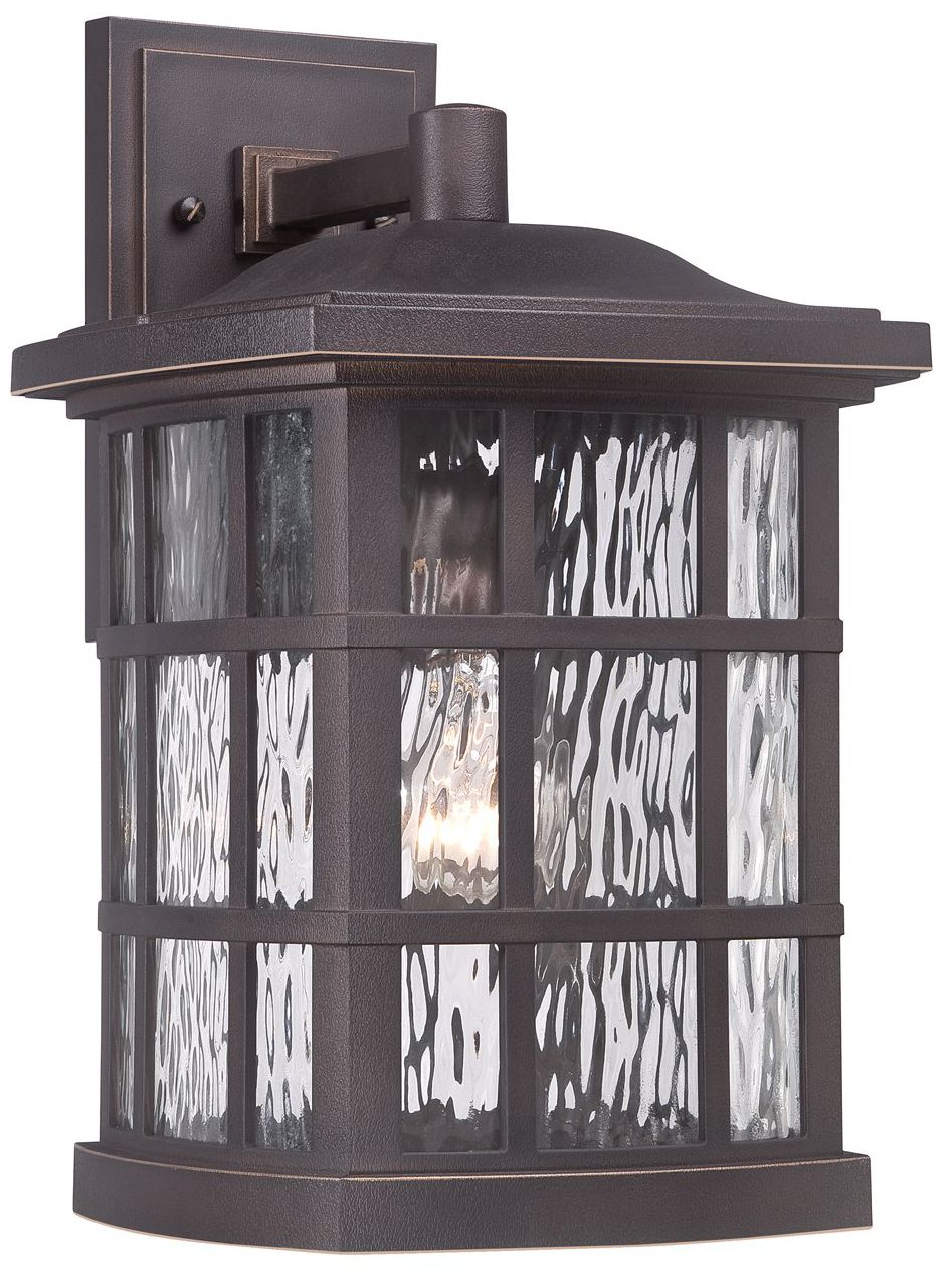 Quoizel Stonington 15 1/2" High Bronze Outdoor Wall Light