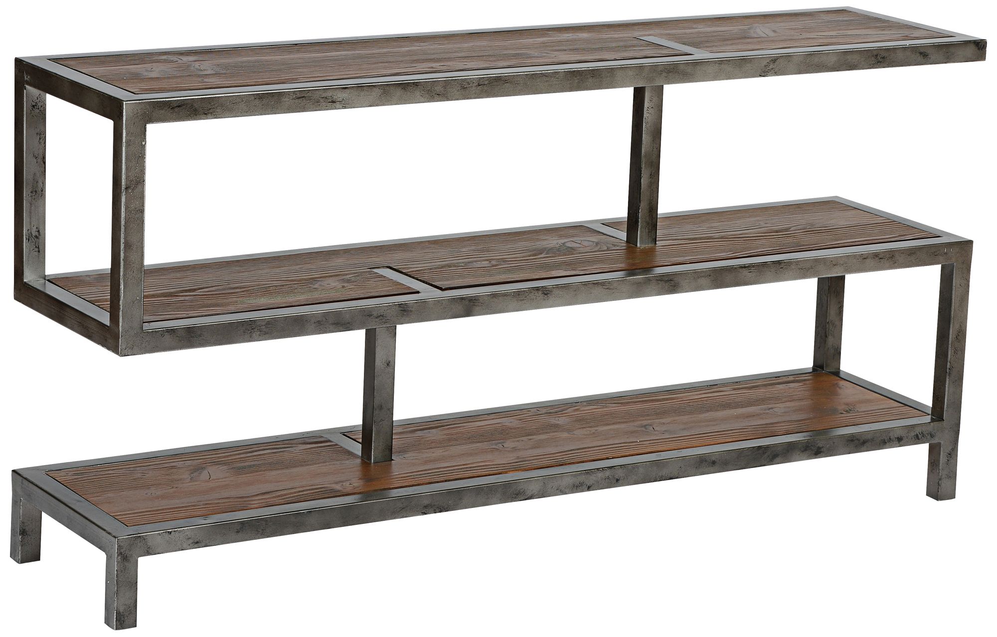 Maxton 66" Wide Natural Wood and Iron Console Table