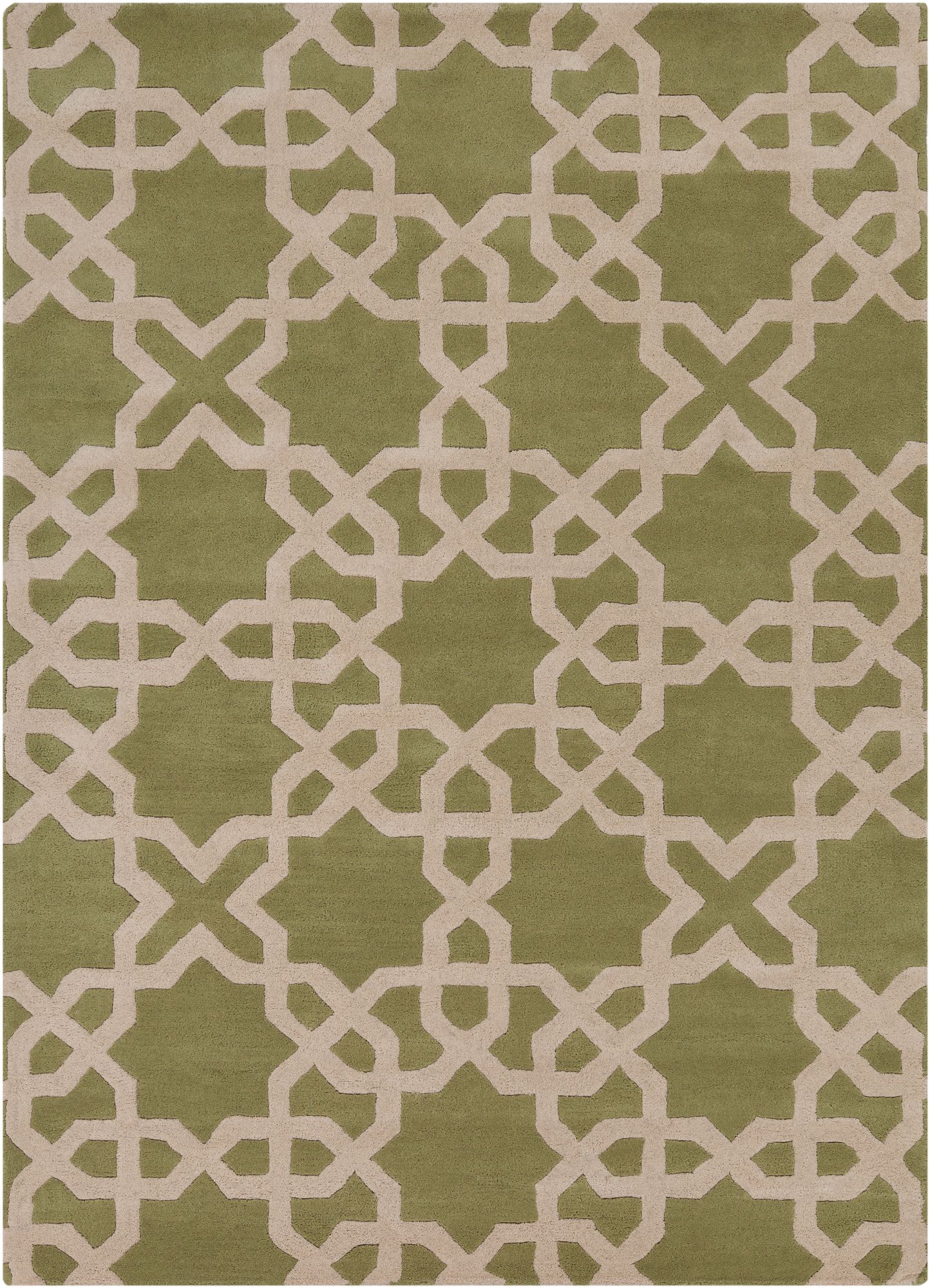 Chandra Davin DAV25801 Green Wool Area Rug