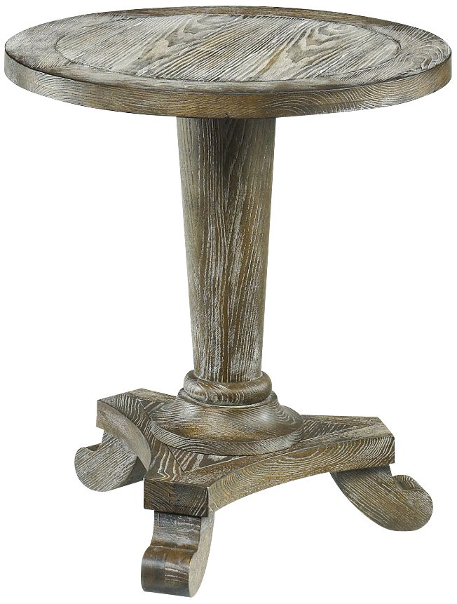 Hidden Treasures 22" Wide Ash Wood Pedestal Table