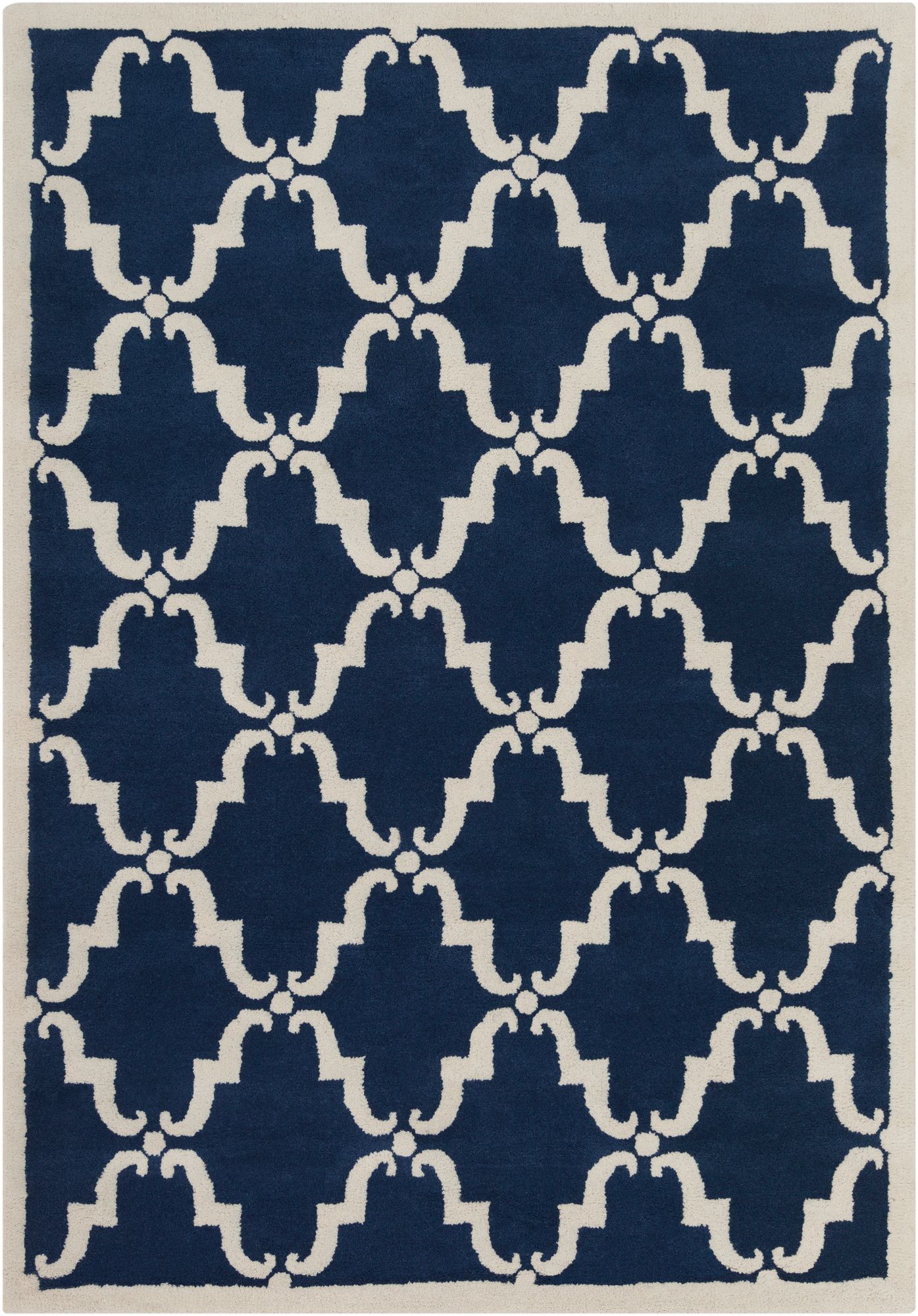 Chandra Davin DAV25825 Navy Wool Area Rug