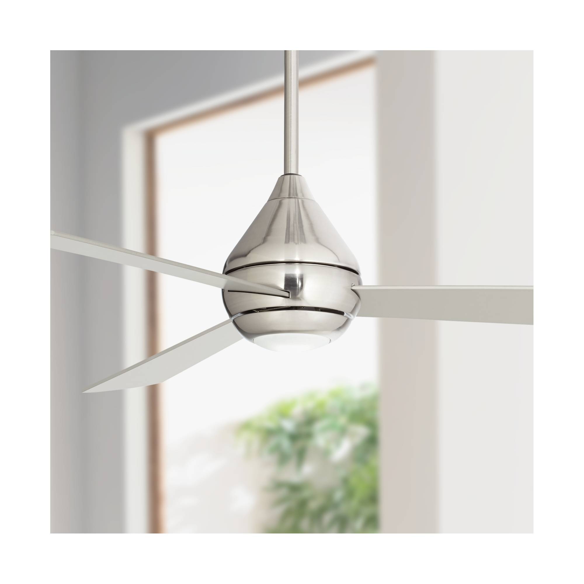 Details About 52 Modern Ceiling Fan With Light Led Brushed Nickel For Living Room Kitchen