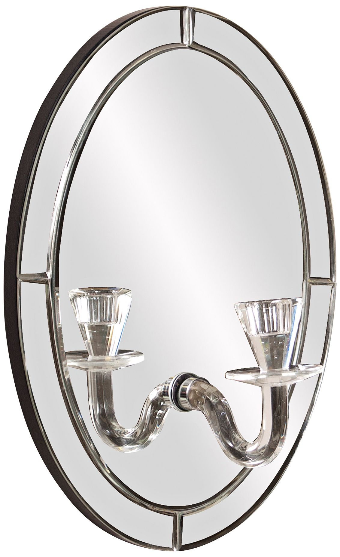 Howard Elliott Opal 12" x 16" Wall Mirror and Candleholder