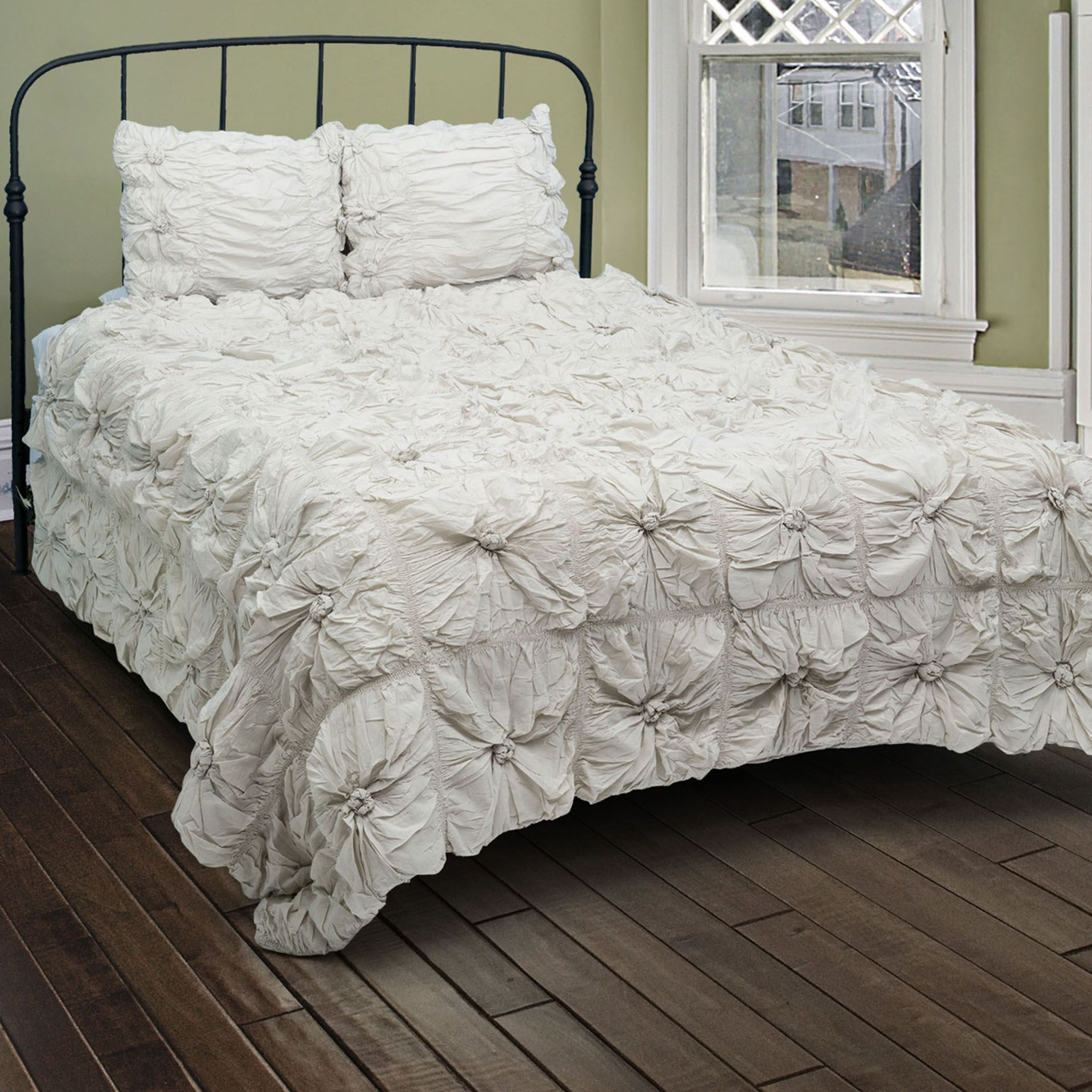 Soft Dreams Gray Ruched Comforter Set 6m680 Lamps Plus