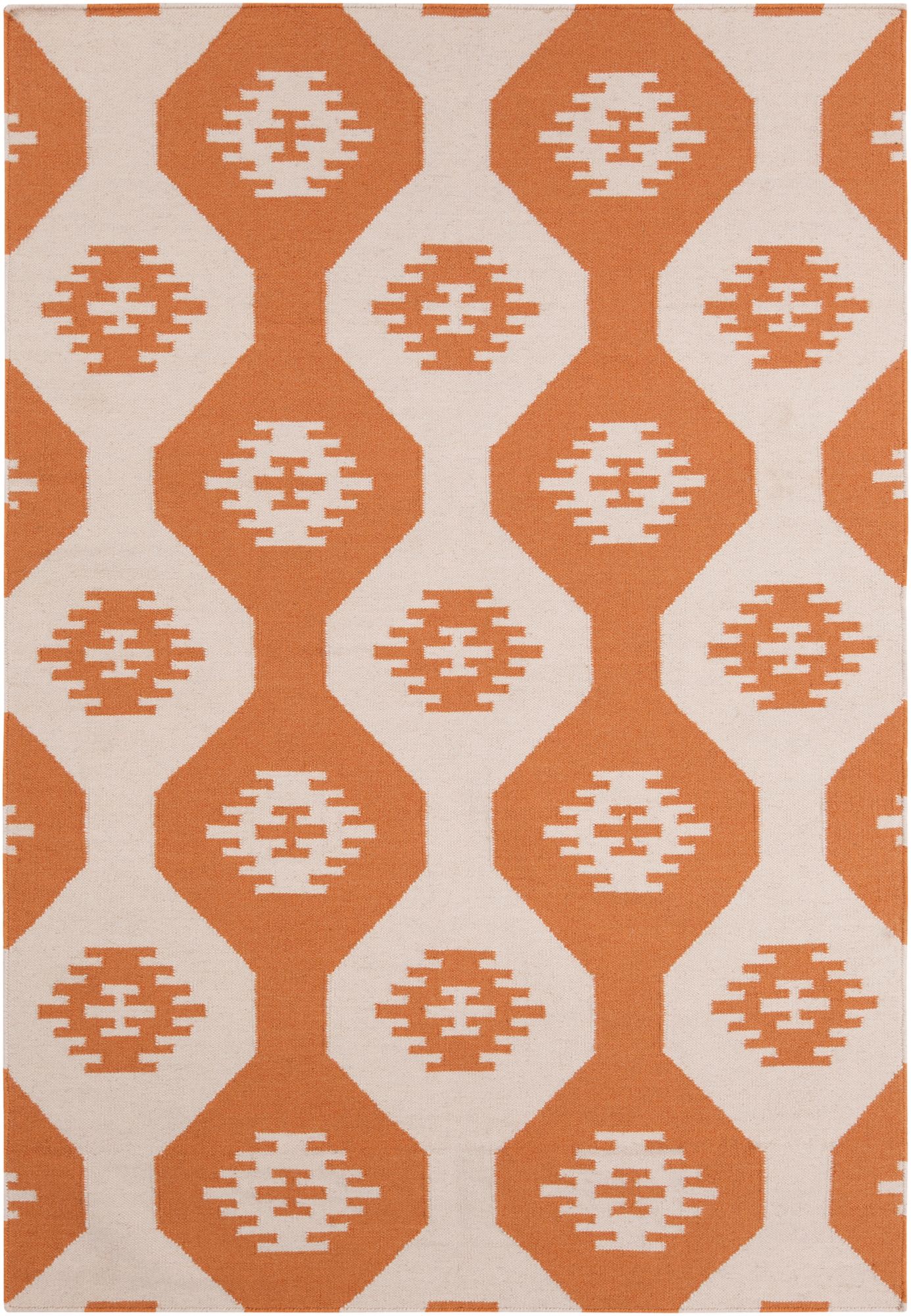 Chandra Lima LIM25716 Orange Wool Area Rug