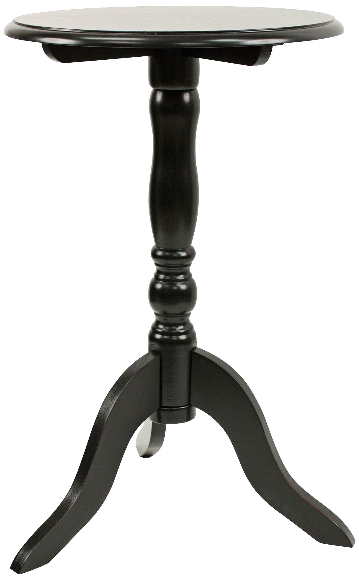 Simplify 15" Wide Black Finish Traditional Pedestal Table