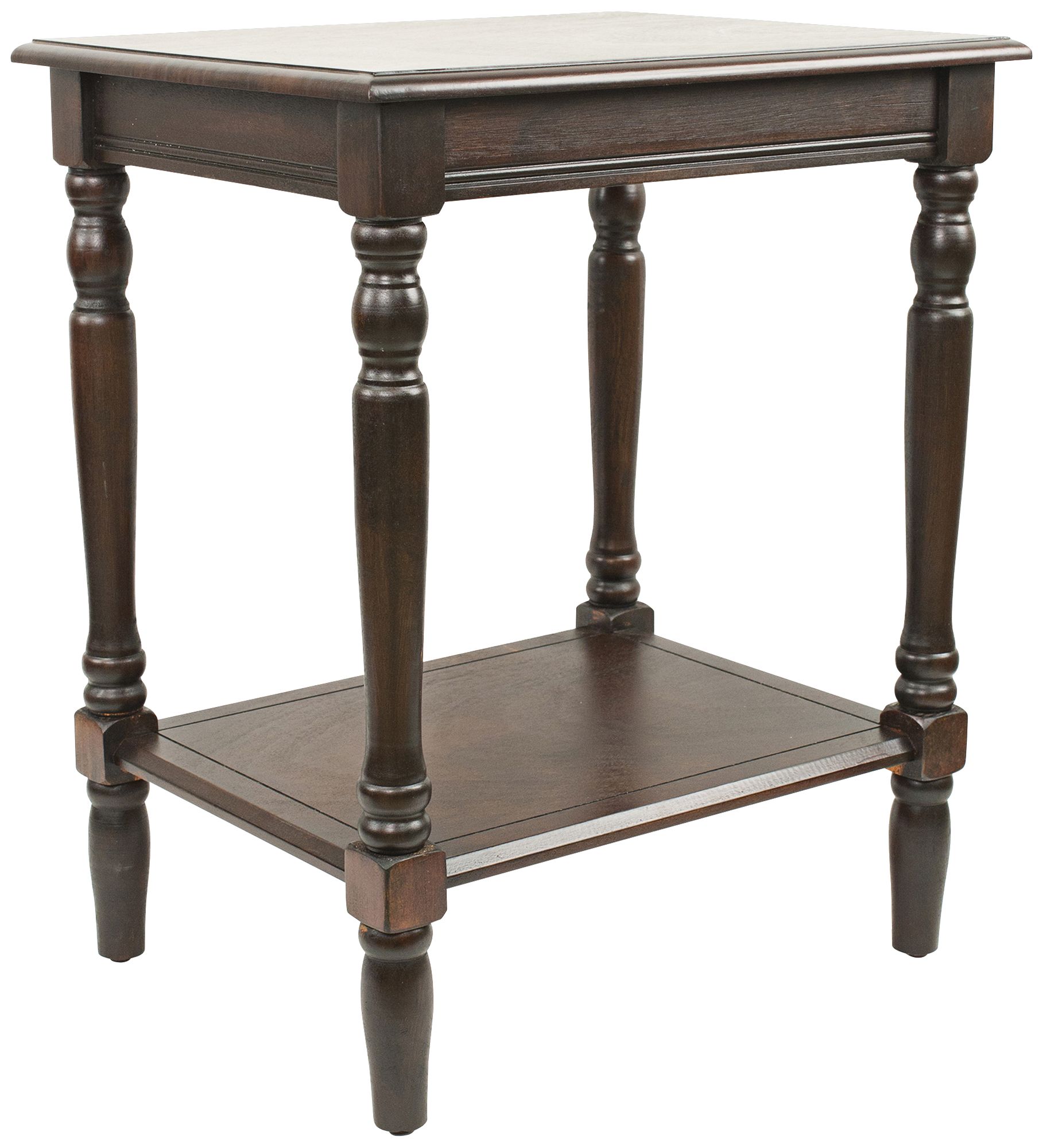 Simplify 19 1/2" Wide Espresso Finish Traditional End Table