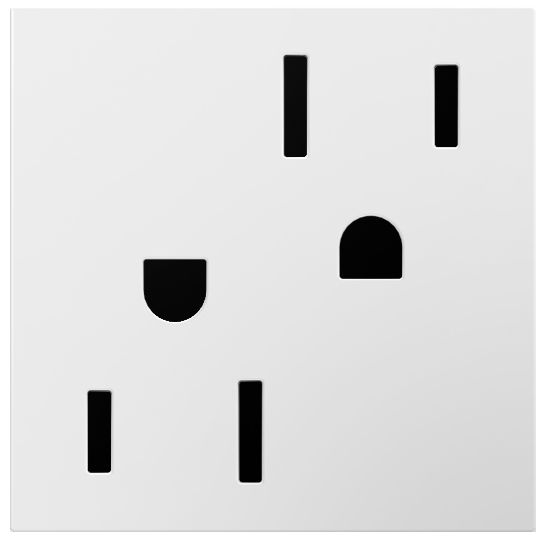 adorne® GFC1 White 15A Tamper-Resistant Wall Outlet