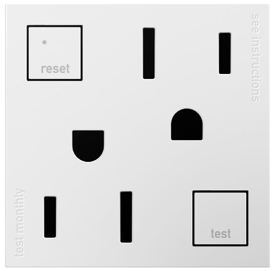 Adorne White Tamper-Resistant 15A GFCI Wall Outlet