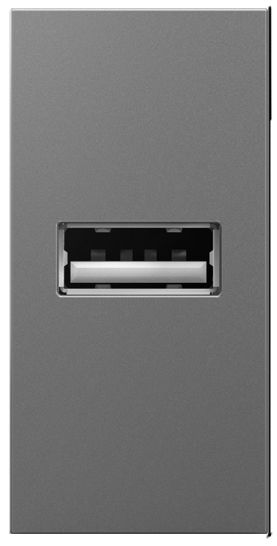 Adorne Magnesium 1-Module 1/2 Gang USB Outlet