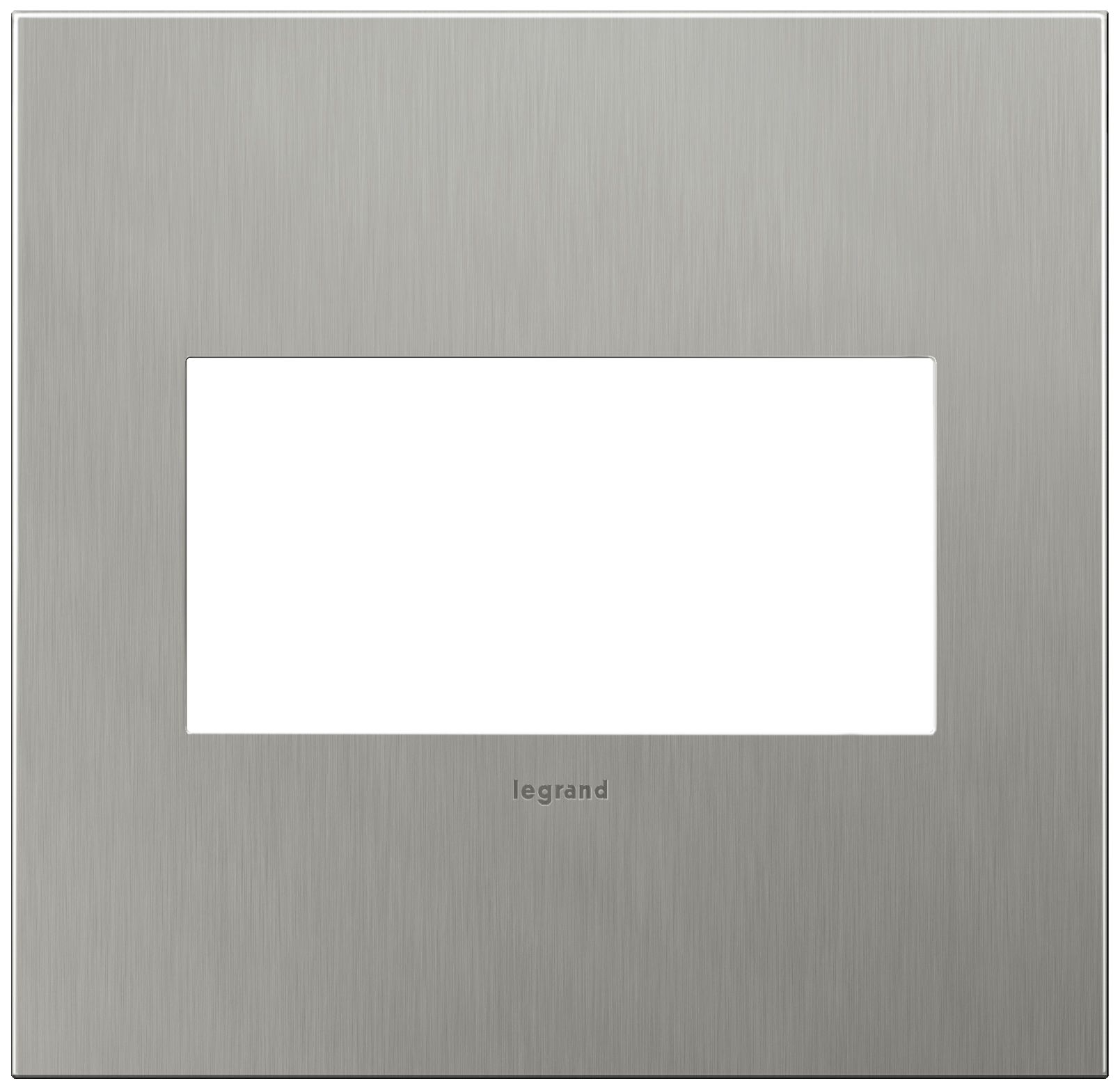 adorne® 2-Gang Brushed Stainless Steel Wall Plate