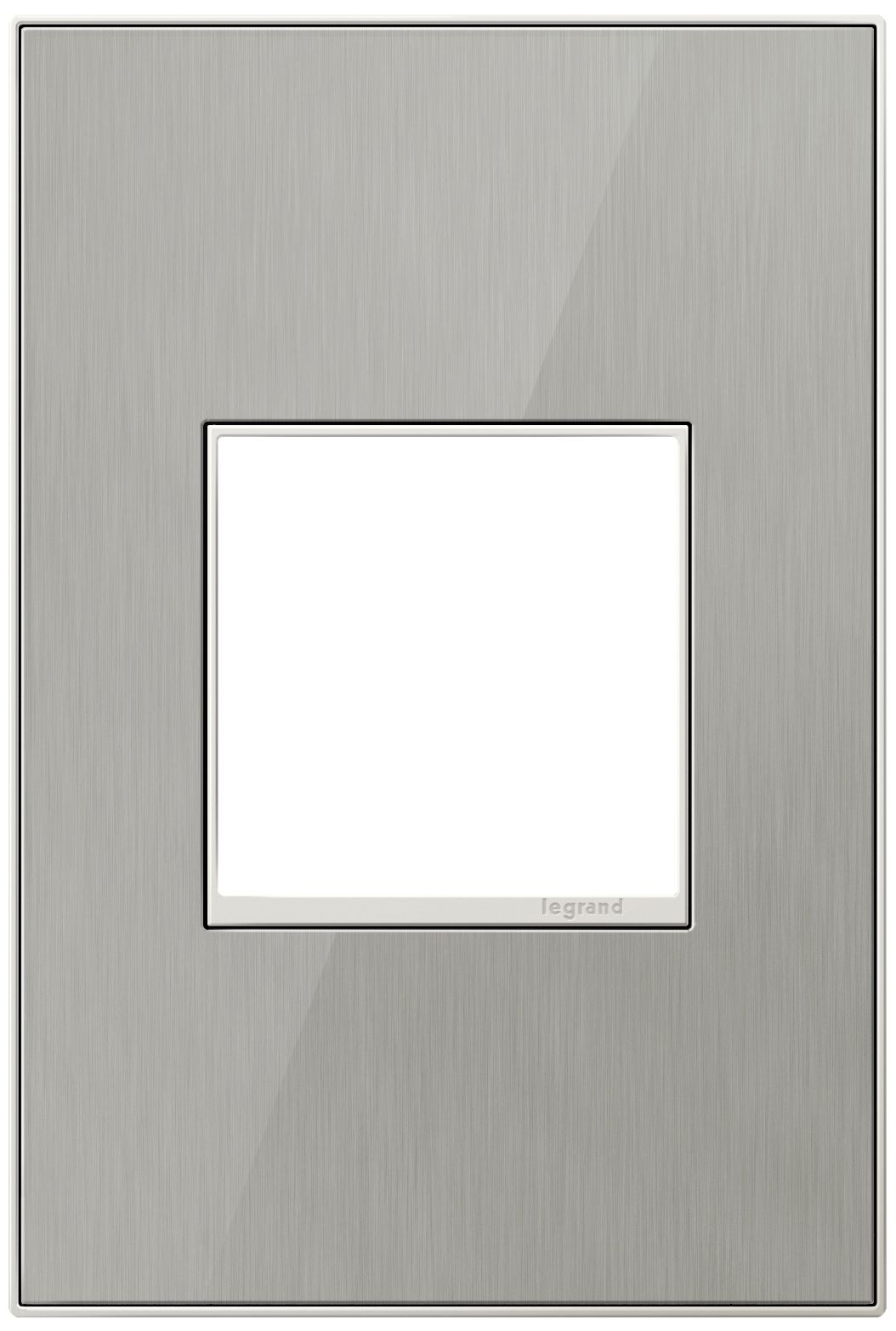 adorne® 1-Gang Brushed Stainless Mirror Wall Plate