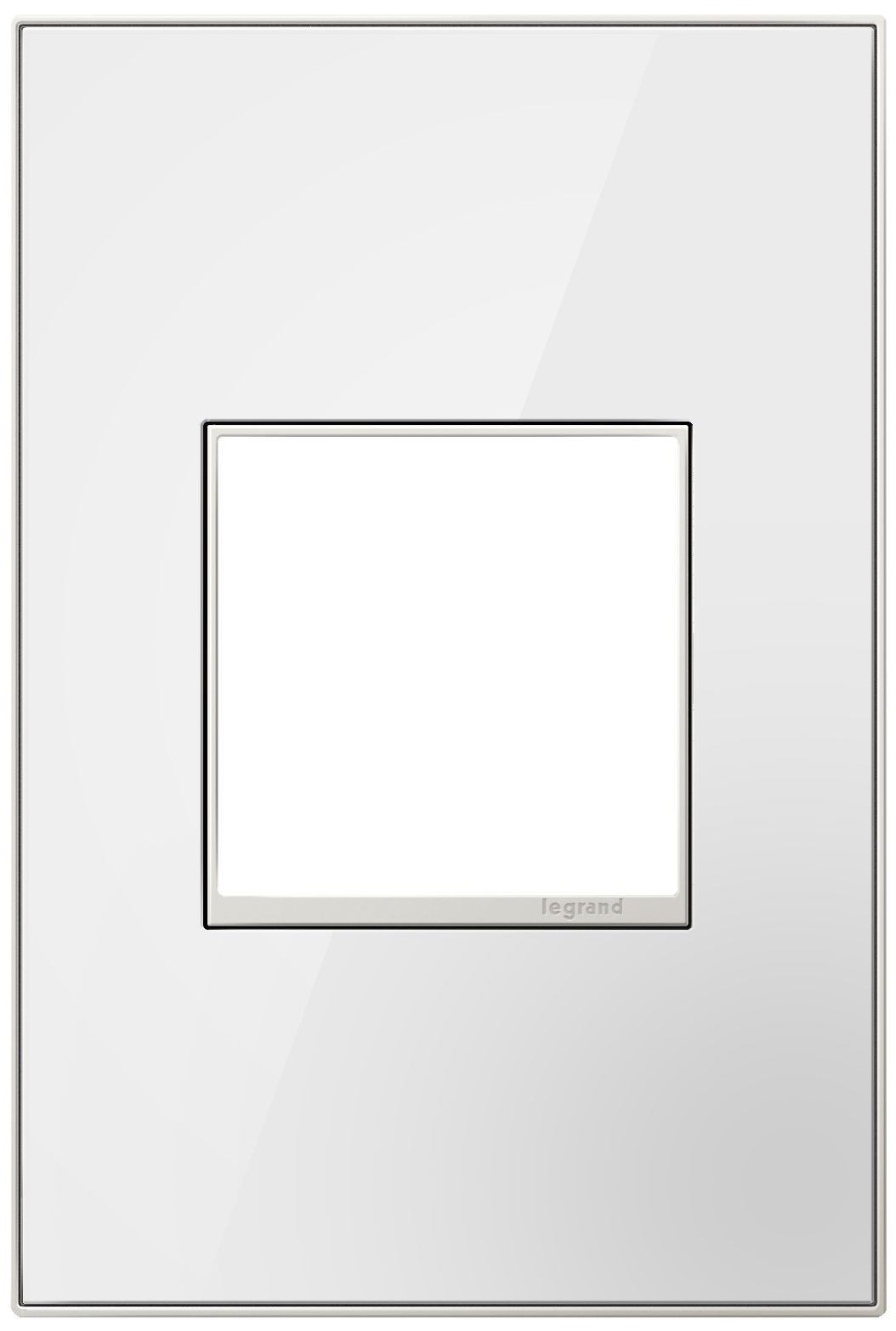 adorne® 1-Gang Mirror White with Black Back Wall Plate