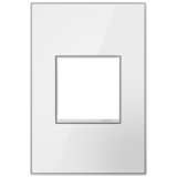 adorne&#174; 1-Gang Mirror White with Black Back Wall Plate
