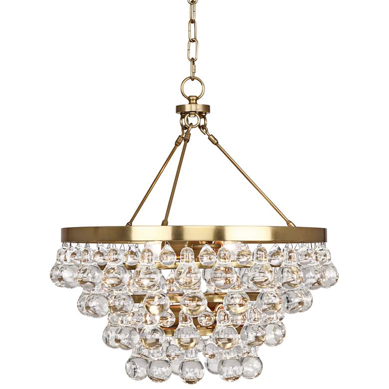 Image 2 Bling 20 1/2" Wide Antique Brass Glass Chandelier