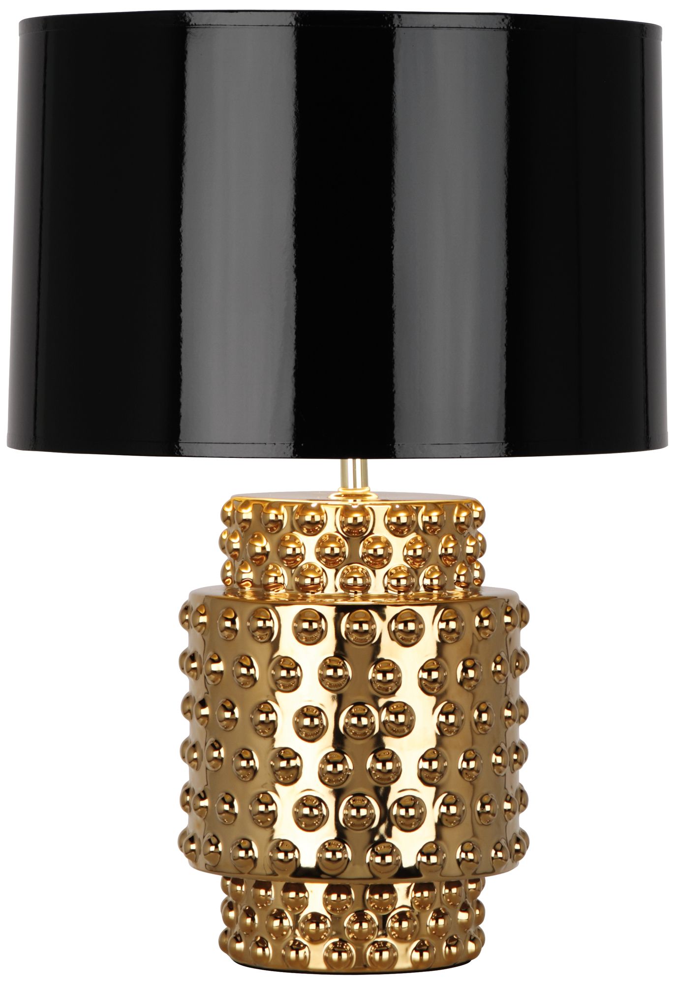 Robert Abbey Dolly Black Shade Gold Glaze Table Lamp