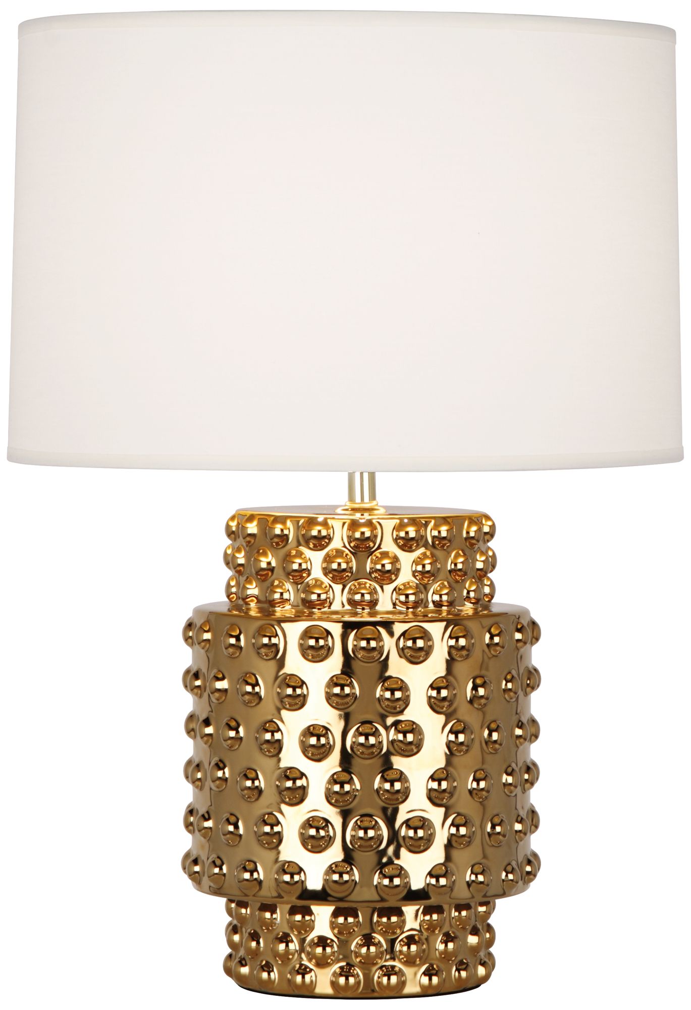 Robert Abbey Dolly White Shade Gold Glaze Table Lamp