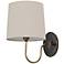 House of Troy Scatchard Stoneware Brown Plug-In Wall Lamp
