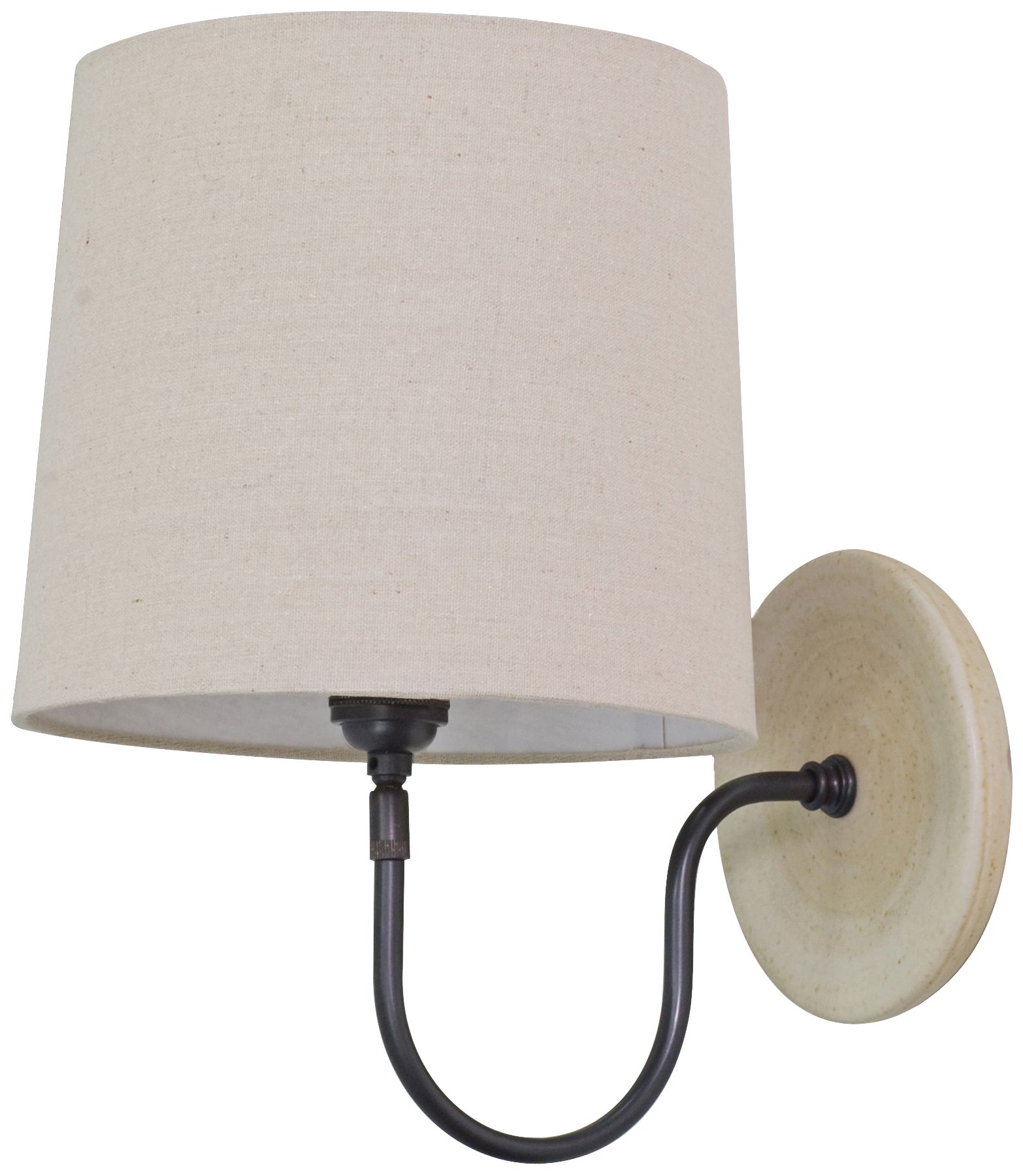 House of Troy Scatchard Stoneware Bronze Plug-In Wall Lamp