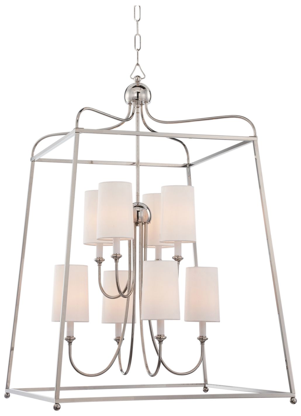 Sylvan 27 1/2" Wide Polished Nickel 8-Light Chandelier