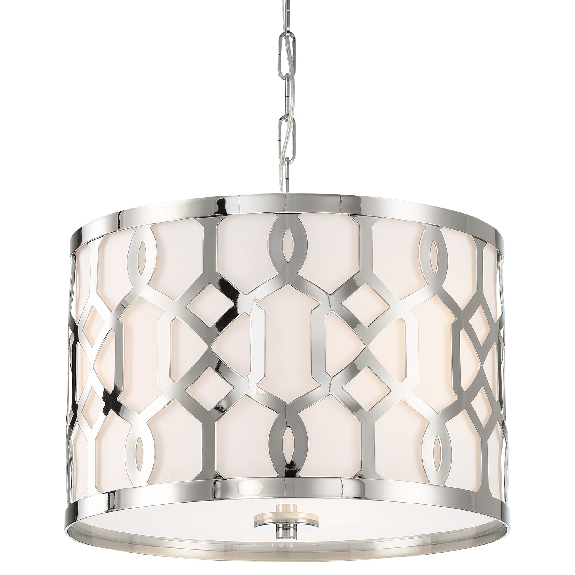 Crystorama Jennings 18 1/4"W Polished Nickel Pendant Light