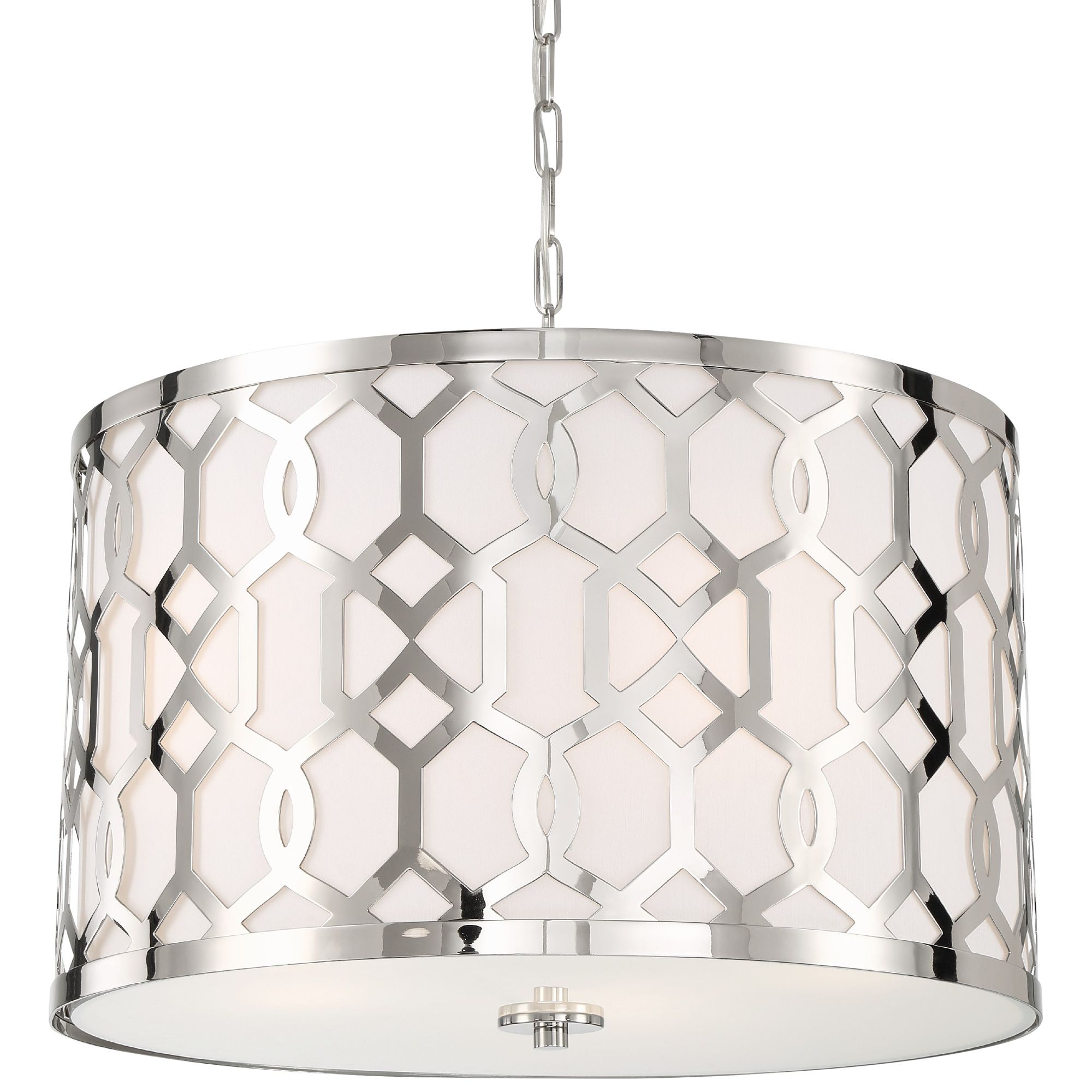 Crystorama Jennings 24 1/4"W Nickel 5-Light Pendant