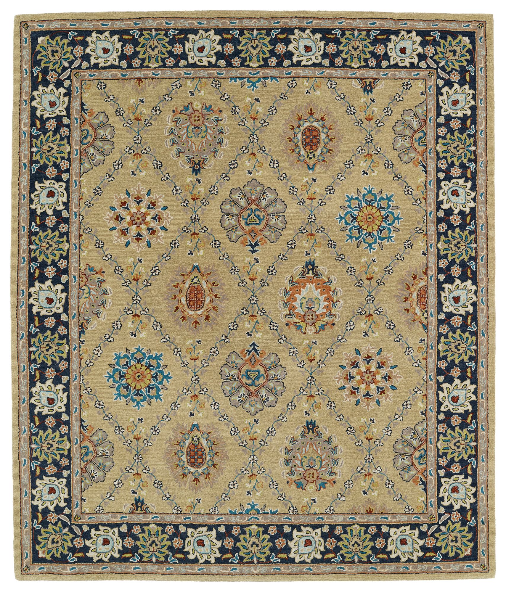 Kaleen Taj TAJ03-05 Gold Wool Area Rug 