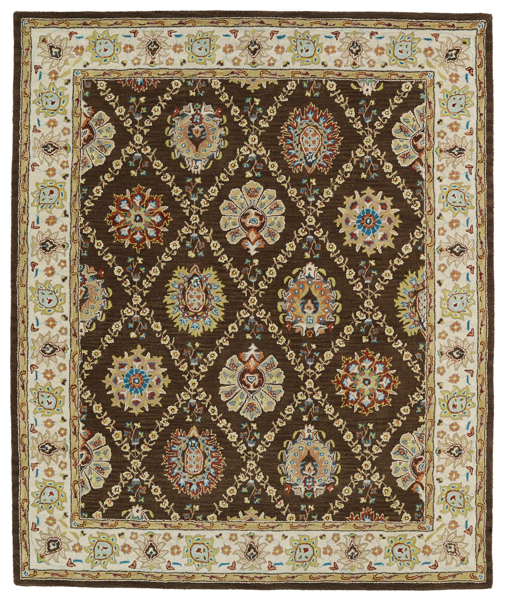 Kaleen Taj TAJ03-40 Chocolate Wool Area Rug 