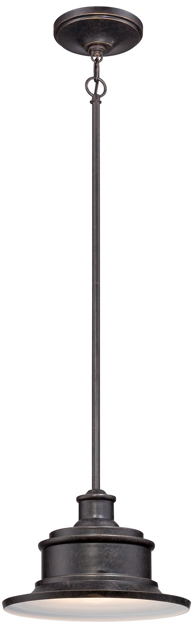 Quoizel Seaford 8" High Bronze Outdoor Hanging Light